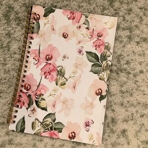 Wild Pink Orchids Floral Spiral Journal Notebook NWT 54 pgs